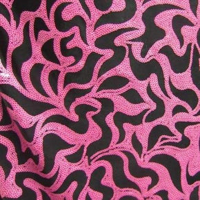  Pink Glued Sequins on Polyester