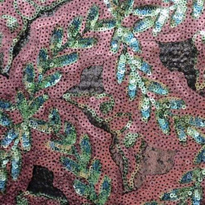 Multi-Colored Colorful Sequins on Polyester Mesh
