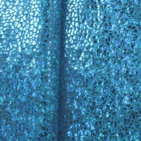  Turquoise Holographic Avatar Metallic Foil on Nylon Spandex