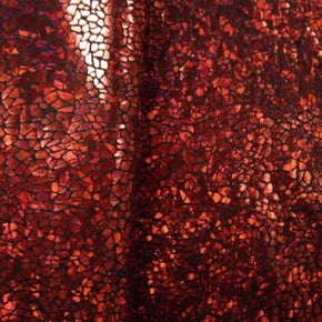  Black/Red Holographic Avatar Metallic Foil on Nylon Spandex