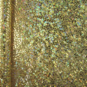  Gold Holographic Avatar Metallic Foil on Nylon Spandex