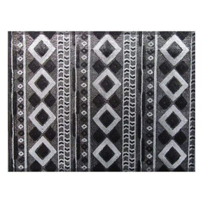  Black/Silver Aztec Sequins on Polyester Mesh