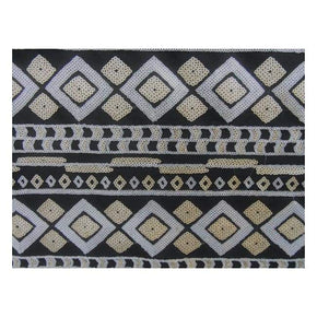  Gold/Silver Aztec Sequins on Polyester Mesh