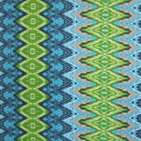 Multi-Colored Aztec Print on Nylon Spandex