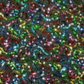 Pearl Fancy Squiggle 3mm Sequins on Polyester Spandex