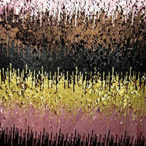  Pink/Gold/Black/Brown Matte Blue Moon 3mm Sequin on Polyester Spandex