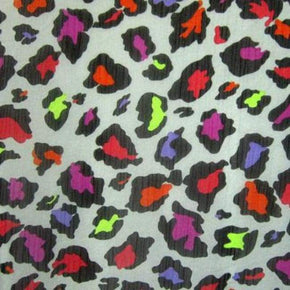 Multi-Colored Tiger Print Chiffon