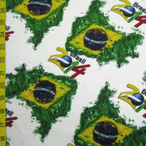  White Brazil 2014 Print on Polyester Spandex