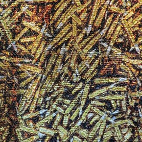  Bronze Bullet Print 2mm Sequin on Polyester Mesh