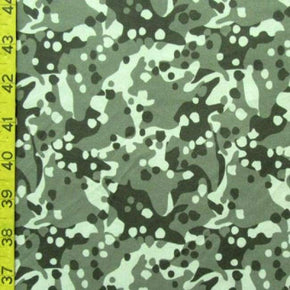 Multi-Colored Camouflage Print on Polyester Spandex