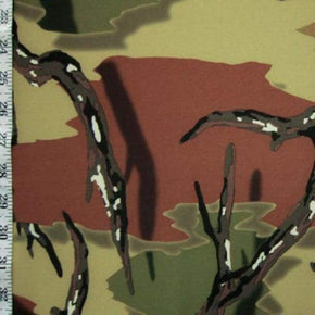 Multi-Colored Camouflage Print on Nylon Spandex