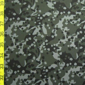 Multi-Colored Dotted Camouflage Print on Polyester Spandex