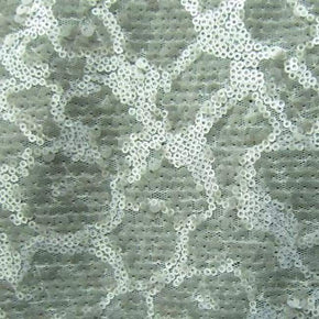  Silver Matte Shiny Fancy 3mm Sequins on Mesh