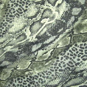 Multi-Colored Snakeskin Collage Printed Chiffon