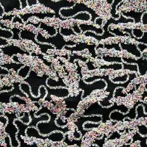 Black Caviar Print on Stretch Mesh