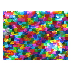 Multi-Colored Holographic 10mm Sequins on Polyester Mesh