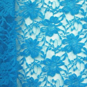  Turquoise Fancy Floral Lace
