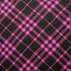 Multi-Colored Check Print on Polyester Spandex