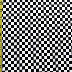  Black/White .3" Check on Polyester Spandex