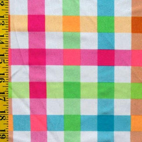 Multi-Colored Idyllic Picnic Print on Polyester Spandex