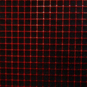  Red/Black Shiny Idyllic Picnic Print on Nylon Spandex