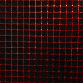  Red/Black Shiny Idyllic Picnic Print on Nylon Spandex