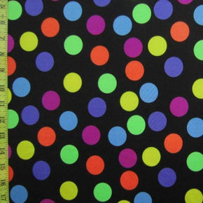 Black Polka Dot Print on Nylon Spandex