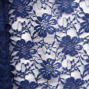  Navy Fancy Floral Lace