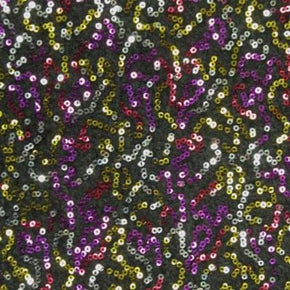 Multi-Colored Colorful Sequins on Mesh