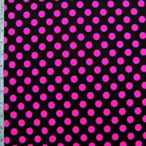  Black/Hot Pink Costume Dot Print on Nylon Spandex
