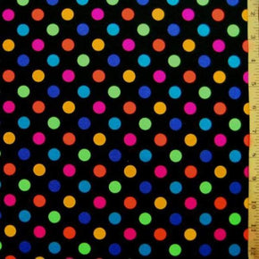 Black Costume Dot Print on Nylon Spandex