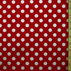  Red/White Costume Dot Print on Nylon Spandex