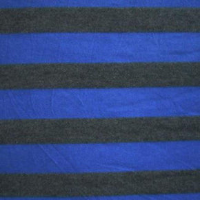  Charcoal/Royal Striped Printed Cotton Lycra® 