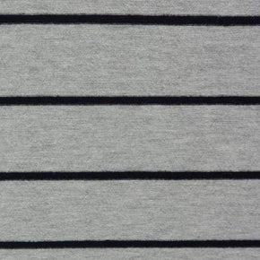 Heavy Gray/Black Striped Printed Rayon Spandex
