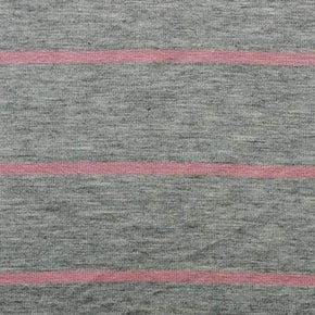  Heavy Gray/Pink Striped Printed Rayon Spandex