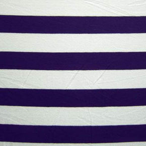  Navy/White Striped Printed Cotton
