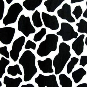  Black/white Cow Print on Velvet