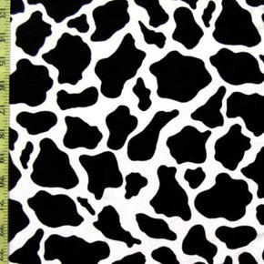  Black/White Cow Print on Nylon Spandex