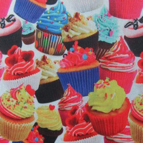 Multi-Colored Cupcakes on Mesh 