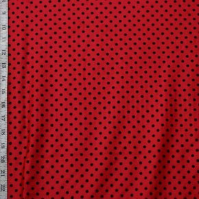  Red/Black Tiny Dots Print on Nylon Spandex