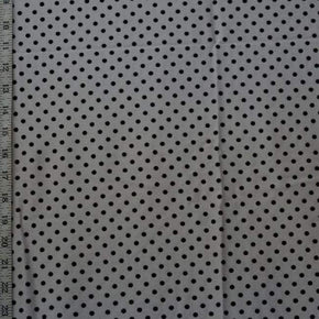  White/Black Tiny Dots Print on Nylon Spandex