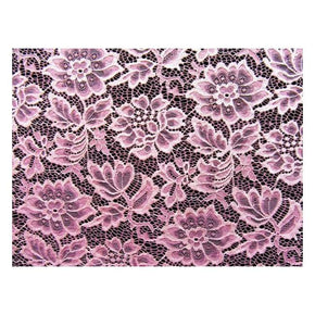  Pink Fancy Floral Lace on Nylon Spandex