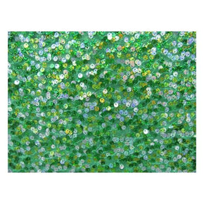  Green/Silver Holographic Two-Tone Holographic Dangling 4mm Sequins on Polyester Mesh