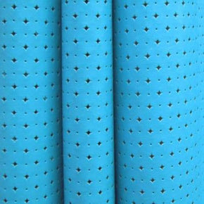  Turquoise Diamond Small Hole Laser Cut Pleather