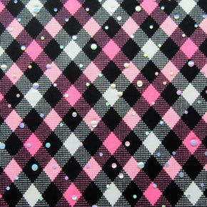Multi-Colored Diamond Sequin on Polyester Spandex