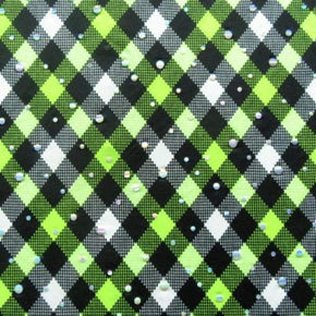 Multi-Colored Diamond Sequin on Polyester Spandex