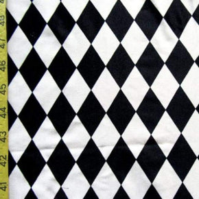  Black/White Argyle Print on Nylon Spandex