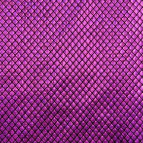  Fuchsia/Black Holographic Diamond Metallic Foil on Nylon Spandex