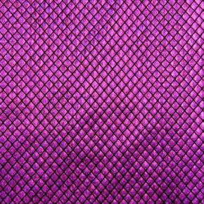  Fuchsia/Black Holographic Diamond Metallic Foil on Nylon Spandex