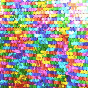Multi-Colored Colorful Sequins on Polyester Spandex